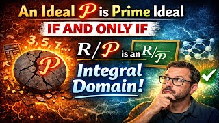 In a Commutative Ring with Unity an Ideal P is Prime Ideal iff R/P is an Integral Domain