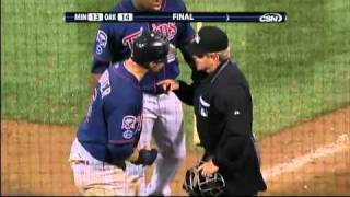 2009/07/20 Cuddyer called out at home