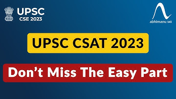 UPSC CSAT 2023-24 I Don
