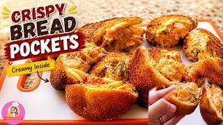 Crispy Chicken Bread Pockets Recipe | Quick Evening Snack | Chicken Bread Pockets | Sandwich Recipe