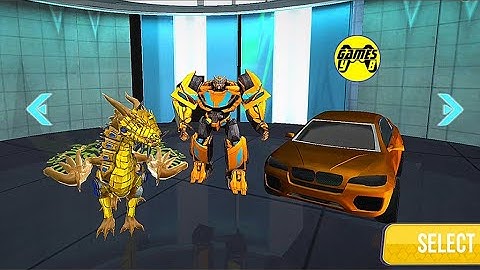 Robot Flying Dragon Car Transform Game 2021: Yellow Robot Transform - Android Gameplay