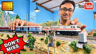 Indian Railways HO Scale Rajdhani Express Run | WAP-7 Model | Indian Model Train | train videos