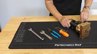 Performance Tool W88977 Neoprene Mat with Ruler and Reference Charts,  Chemical Resistant, 16-Inch x 35.75-Inch, Protects Work Surface from  Solvents