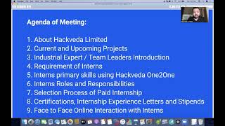 Internship Meeting with Team Members