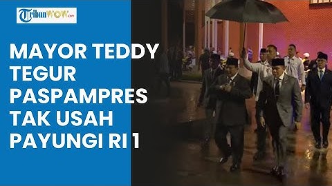 Momen Mayor Teddy Tegur Paspampres, Minta Tak Payungi Presiden Prabowo saat Sambut Erdogan