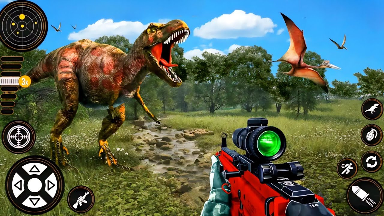 Dino hunter dinosaur games _ Android GamePlay