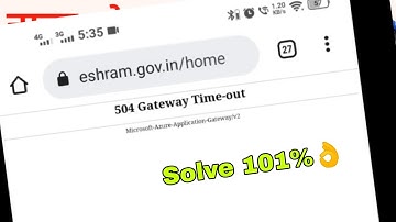 504 Gateway Time-out Microsoft Azure Application Gateway | E-Shram Card Website nhee Open Ho rha Hai