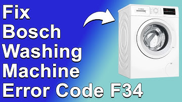How To Fix Bosch Washing Machine Error Code F34 - Meaning, Causes, & Solutions (Easy Fix!)