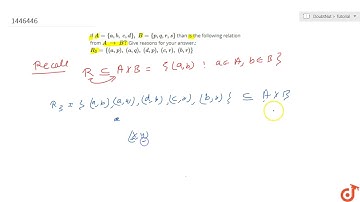 If `A={a , b ,\ c , d},\ B={p , q , r , s}` than Is the following relation from `A\ to\ B ?` G
