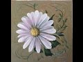 Как рисовать ромашку акрилом. Техника двойного мазка.One-stroke daisy in acrylic.