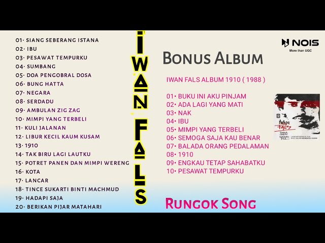 Iwan fals , Siang Seberang Istana - Bonus Album 1910 | Rungok Song class=