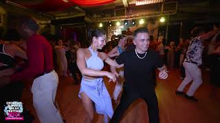 Santee Hernandez & Elena Badzym ~ salsa social dancing @ CSSF, Rovinj
