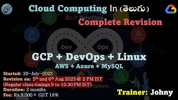 GCP DevOps Revision | Cloud Computing In Telugu | AWS | Azure | GCP