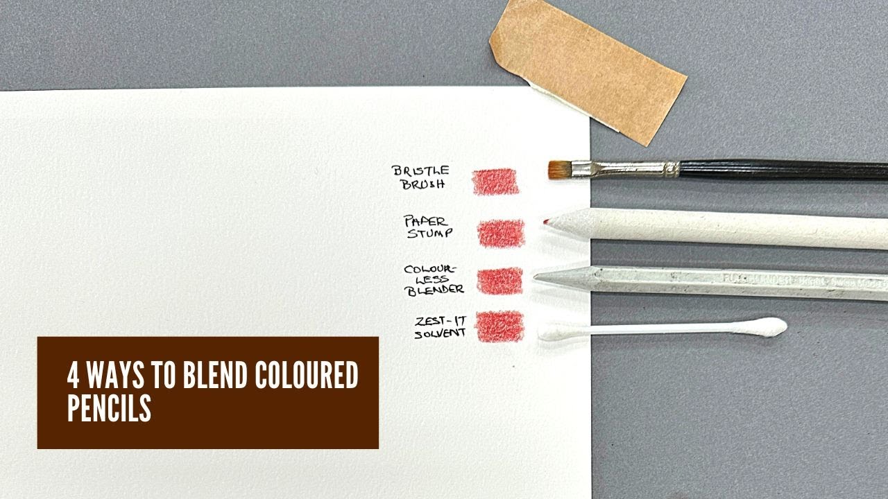 4 ways to blend coloured pencils - YouTube