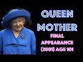 Queen Mother - Final Appearance 22nd November 2001, Age 101) Almost Falls! :(