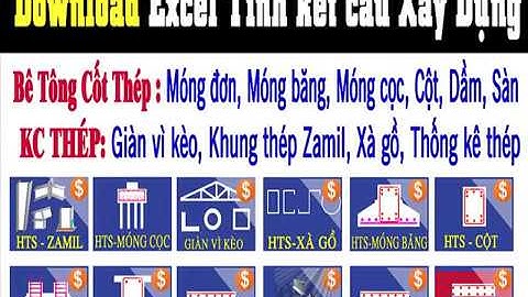 Bảng tính excel tính kết cấu xây dựng - Hattesale com