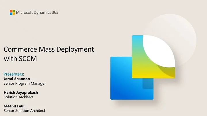 Commerce Mass Deployment with SCCM (System Center Configuration Manager) - TechTalk