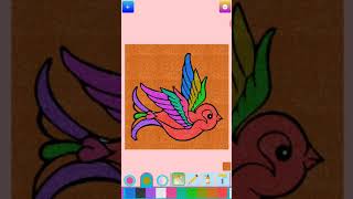 Bird Coloring game android app demo, coloring books for kids fun game with glitters screenshot 1