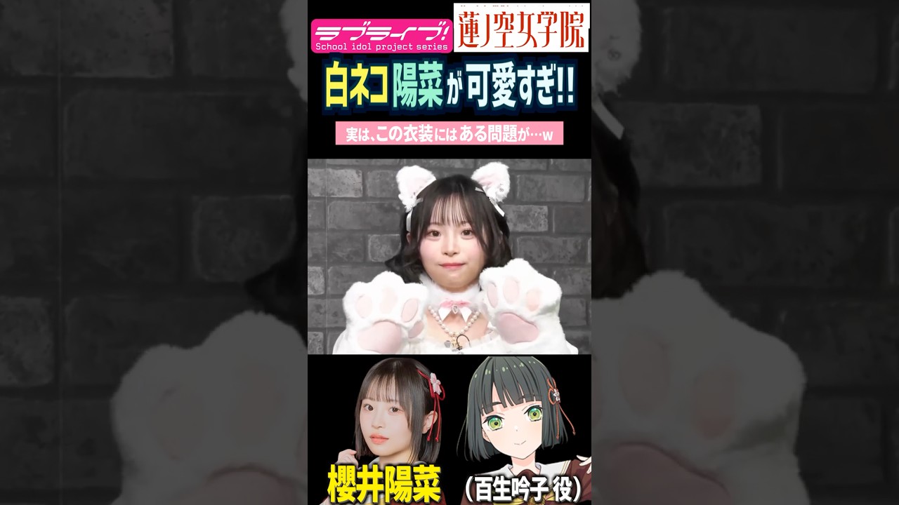 Hasu no sora】Hina Sakurai dressed in white cat costume is utterly