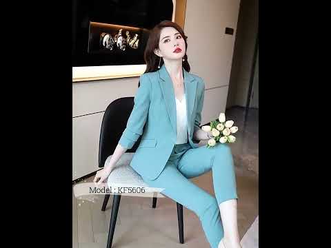 LONG SLEEVE BLAZER AND PANTS SET KF5606