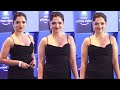 Ahsaas Channa Looking Stunning In Black Thigh-High Slit Dress At Amazon Blue Carpet Event