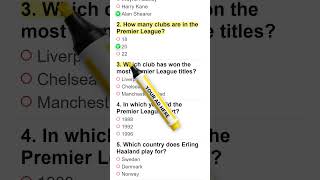 Premier League Quiz - Can you get all of these?