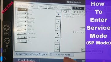 How to Enter into Service Mode or SP Mode Ricoh