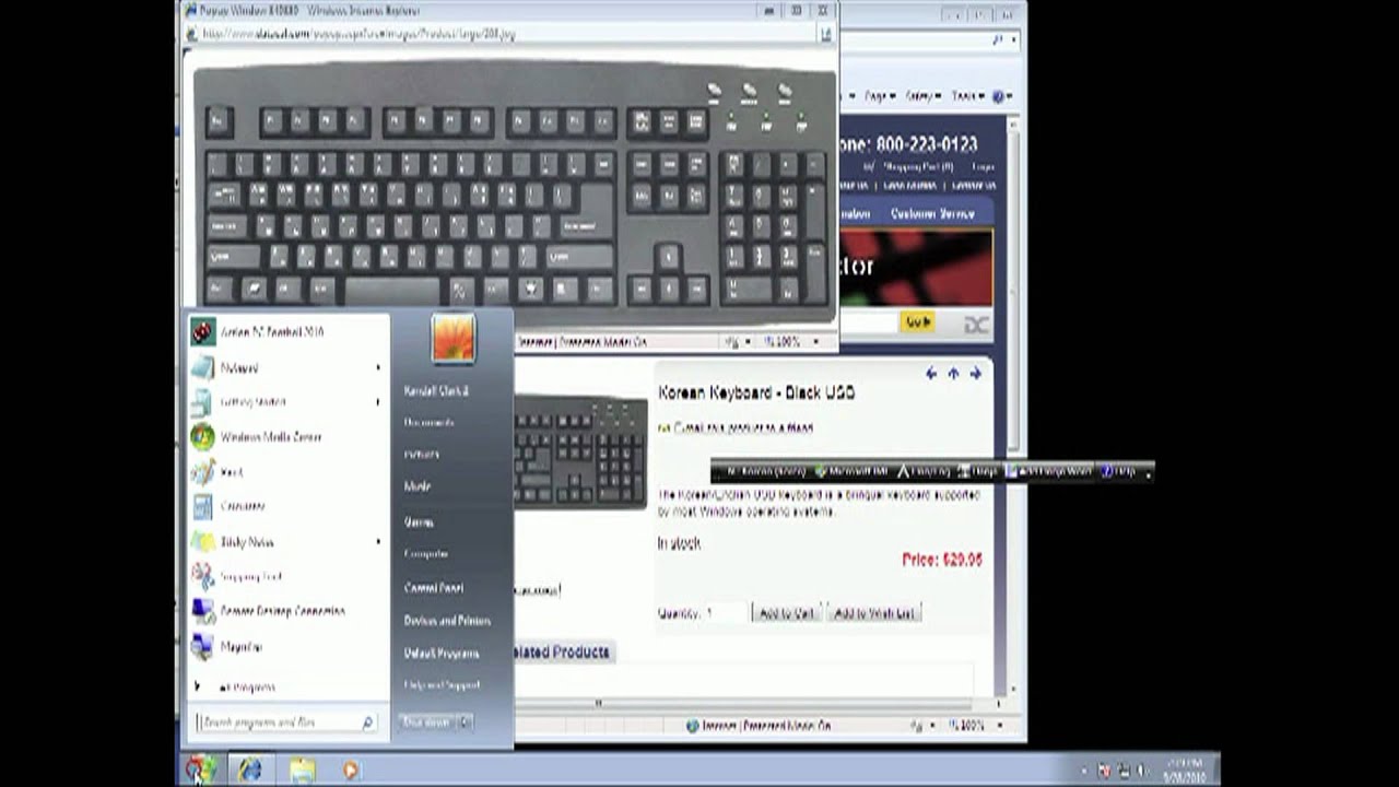 windows 7 korean keyboard layout