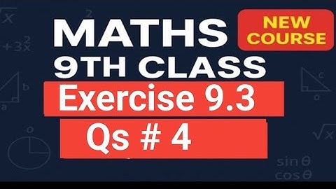 9th Class Maths New Book  | Chapter 9 Ex 9.3 Q4 | Graphical Solution + Full Explanation