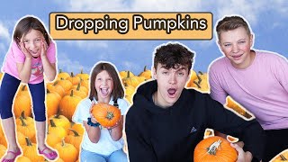 🎃PUMPKIN DROP Challenge 🎃WHATS INSIDE / Dropping Pumpkins
