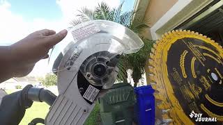 How to change a Harbor Freight- Chicago Electric Miter saw blade