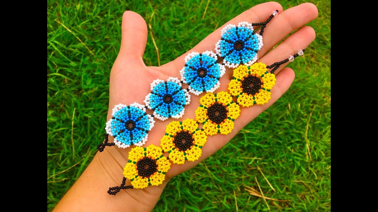 Como hacer pulseras de flores