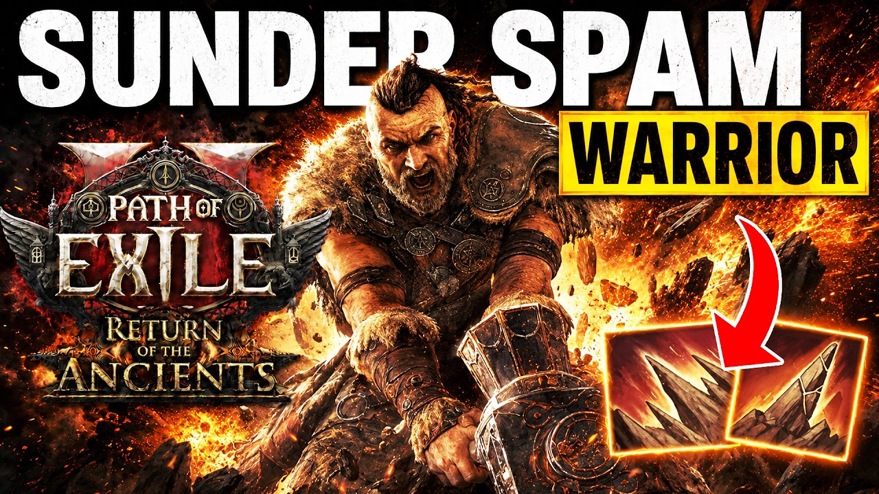 NEW INFINITE DPS SPAM SUNDER BUILD IN 0.5! GAME BREAKING! POE 2 Warrior Build (NEW META)