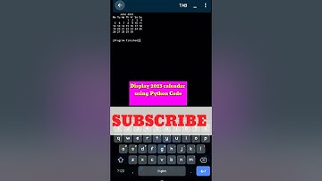 😲Display 2023 calendar using Python Code|Python Program to Display Calendar of all month|#shorts |😘