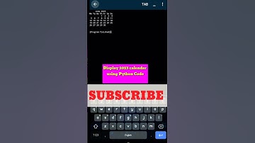 😲Display 2023 calendar using Python Code|Python Program to Display Calendar of all month|#shorts |😘