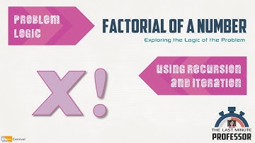 Factorial of a Number using Recursion & Iteration [Logic]