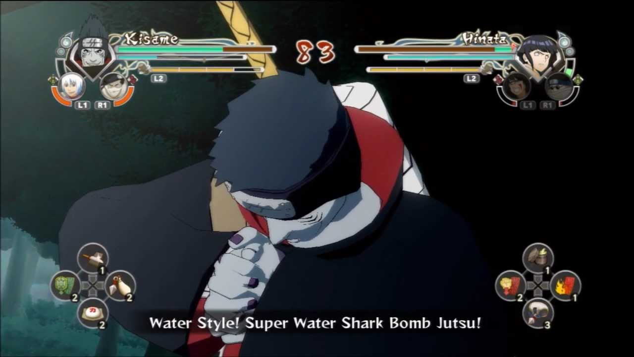 Naruto Generations Kisame Water Style Super Shark Bomb Jutsu - YouTube