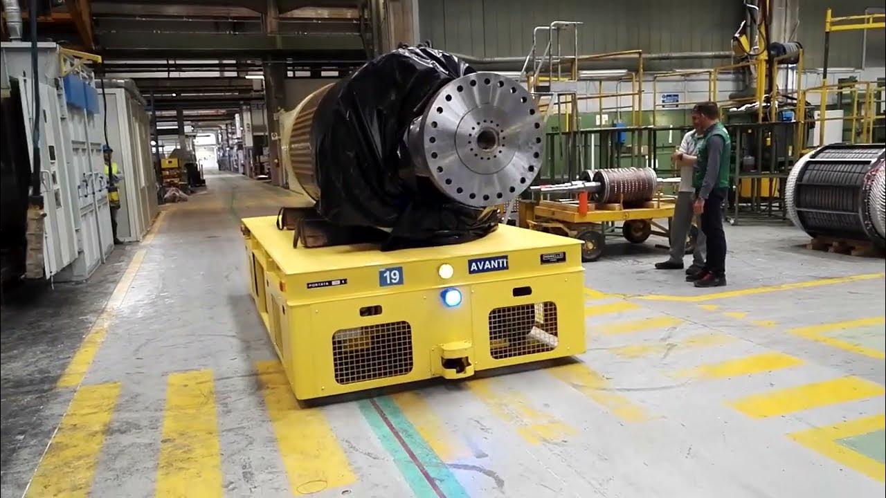 MORELLO Heavy duty AGV cart inductive guidance 40 t YouTube