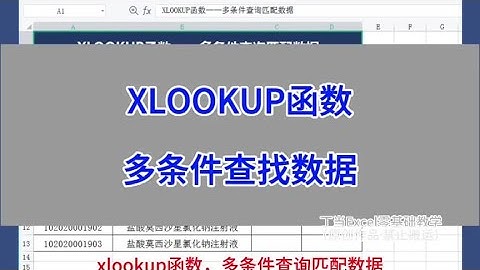 XLOOKUP函数：多条件查找数据。#wps #excel #办公技巧