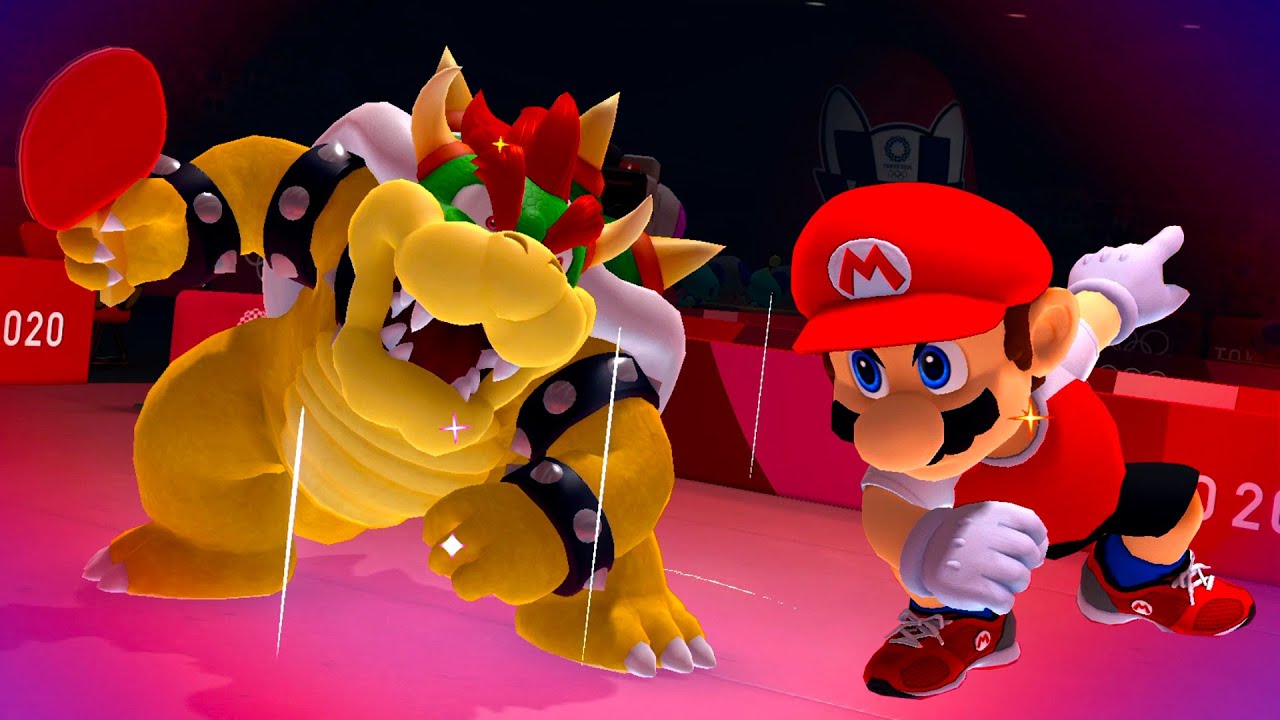 Mario And Sonic at the Olympic Games tokyo 2020 Table Tennis Mario vs