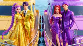 Golden Family vs Dimond Family On Magic Yatch Competition | Kpop Demon Hunters