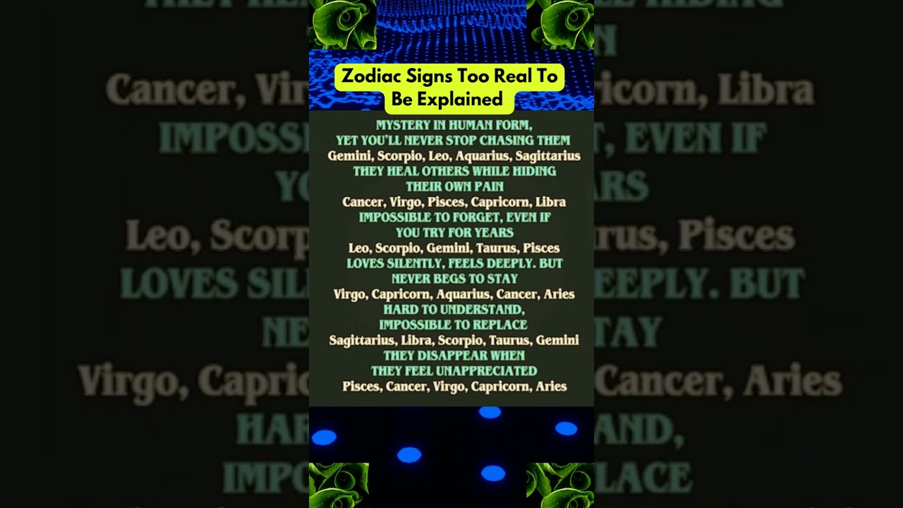 Zodiac Signs So Real They’ll Shock You ✨