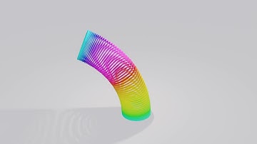 Slinky Made In Blender 3.0 Geometry Nodes ( Tutorial by Default Cube )