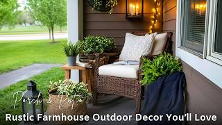 Spring Farmhouse Porch & Patio Styling | Rustic Outdoor Decor You’ll Love