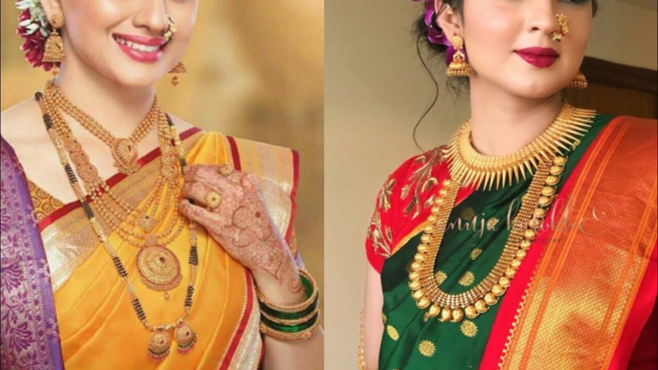25 Nauvari Sarees Images And Look For Maharashtrian Brides | Wedding blouse  designs, Bridal blouse designs, Fancy blouse designs