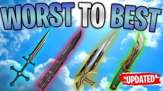 *SEPT 2021* Ranking Every VALORANT KNIFE From Worst to Best (Melee)
