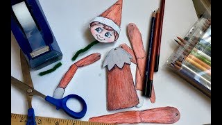 DIY Making Naughty Christmas Elf on a Shelf Paper Puppet - (2017) HD