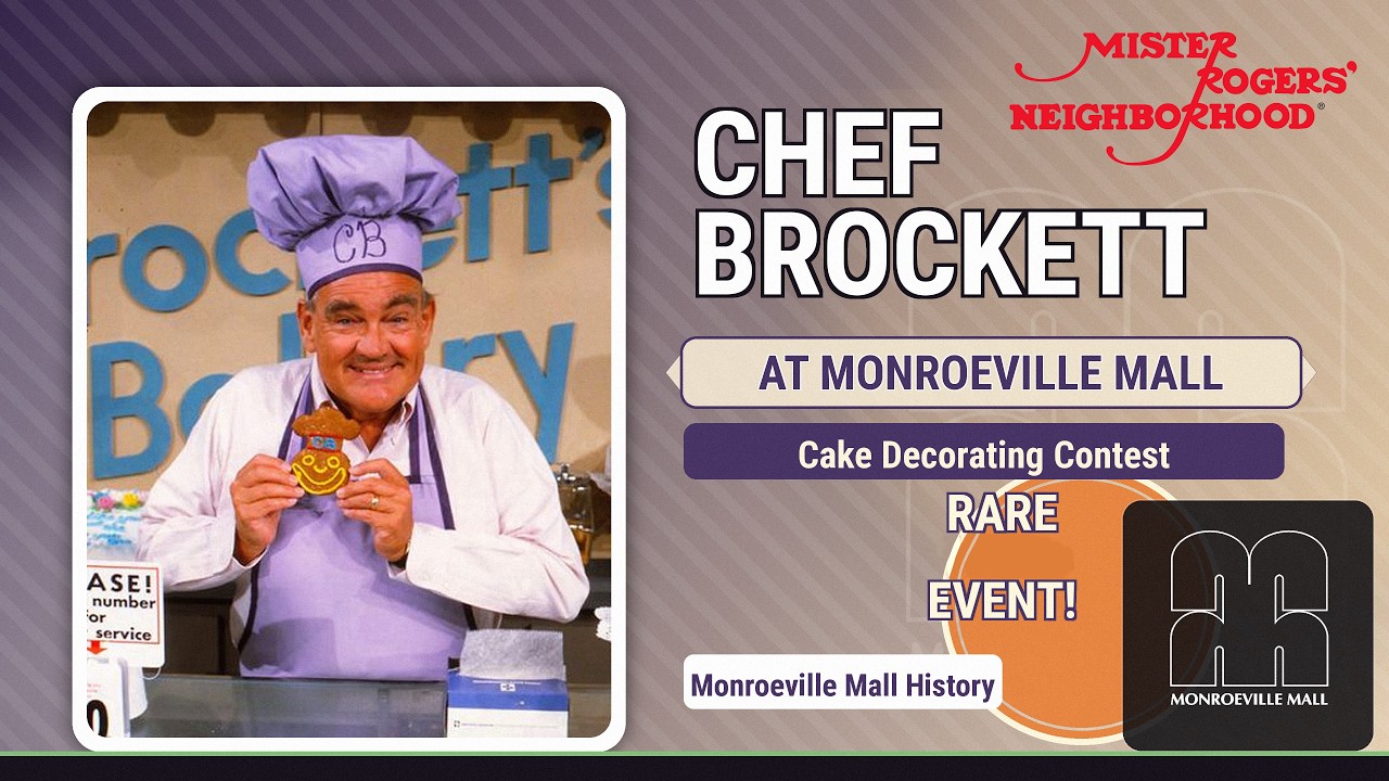 Chef Brockett (from Mister Rogers' Neighborhood) visits Monroeville Mall