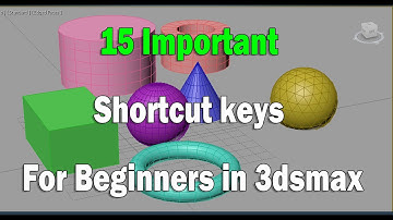 #3dsMax #tutorials #beginners # 15 Important Shortcut Keys# Video Tutorial