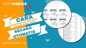 Perbanyak Sertifikat dan SAVE PDF OTOMATIS